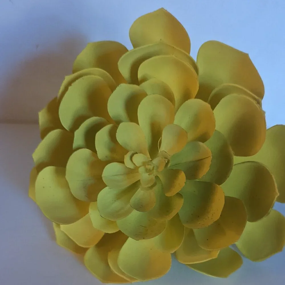 NEW Ashland Large Yellow Cabbage Succulent Stem Plant Faux Floral Decor Michaels